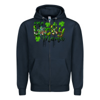 Navy st. patrick's day one lucky mama Zipper Hoodie - RanaPortraitStore