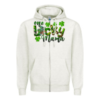 St. Patrick's Day One Lucky Mama Zipper Hoodie | Teevron