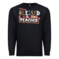 Black blessed teacher Premium Sweatshirt - AdoDesignShop