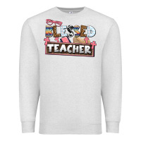 Oatmeal Heather blessed teacher Premium Sweatshirt - AdoDesignShop