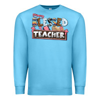 Ocean Blue blessed teacher Premium Sweatshirt - AdoDesignShop