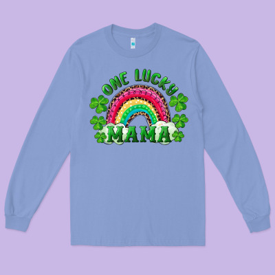 Long Sleeve Tee st patricks day one lucky mama