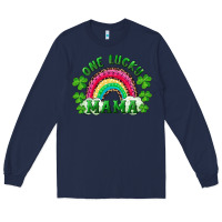 Navy st patricks day one lucky mama Long Sleeve Tee - RanaPortraitStore