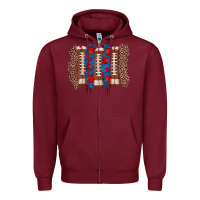 Burgundy football brushstroke Zipper Hoodie - Zillion Design Studio