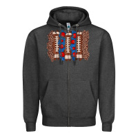 Charcoal Heather football brushstroke Zipper Hoodie - Zillion Design Studio