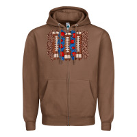 Chestnut football brushstroke Zipper Hoodie - Zillion Design Studio