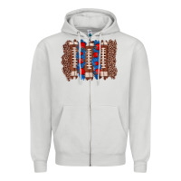 Dove Grey football brushstroke Zipper Hoodie - Zillion Design Studio