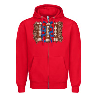 Red football brushstroke Zipper Hoodie - Zillion Design Studio