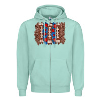 Seafoam football brushstroke Zipper Hoodie - Zillion Design Studio