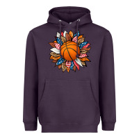 Plum basketball sunflower Heavyweight Hoodie - HRA Design Shop
