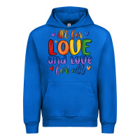 Cobalt all for love and love for all Urban Hoodie - MaliasSmallBusiness