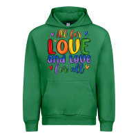 Emerald all for love and love for all Urban Hoodie - MaliasSmallBusiness
