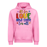 Fuchsia Pink all for love and love for all Urban Hoodie - MaliasSmallBusiness