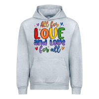 Heather Grey all for love and love for all Urban Hoodie - MaliasSmallBusiness