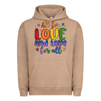 Pigment Burro all for love and love for all Urban Hoodie - MaliasSmallBusiness