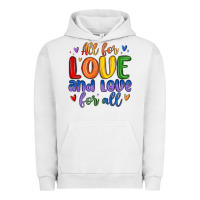 Pigment Lunar Rock all for love and love for all Urban Hoodie - MaliasSmallBusiness