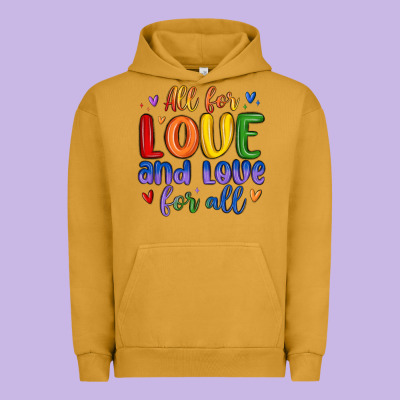 All For Love And Love For All Urban Hoodie Designed By Maliassmallbusiness
