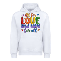 White all for love and love for all Urban Hoodie - MaliasSmallBusiness