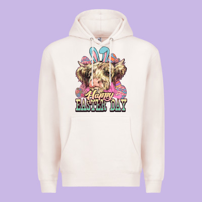 Easter Day Cow Premium Hoodie Designed By Nancycooperartshop