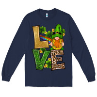 Navy st patricks day gnomes shamrock love Long Sleeve Tee - RanaPortraitStore