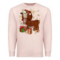 Pale Pink christmas hereford Premium Sweatshirt - JahusDesignShop