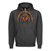 Charcoal Heather basketball rainbow Zipper Hoodie - Zillion Design Studio