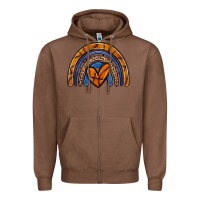 Chestnut basketball rainbow Zipper Hoodie - Zillion Design Studio