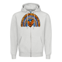 Dove Grey basketball rainbow Zipper Hoodie - Zillion Design Studio