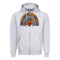 Heather Grey basketball rainbow Zipper Hoodie - Zillion Design Studio