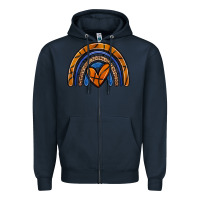 Navy basketball rainbow Zipper Hoodie - Zillion Design Studio
