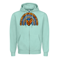 Seafoam basketball rainbow Zipper Hoodie - Zillion Design Studio