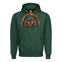 Sports Green basketball rainbow Zipper Hoodie - Zillion Design Studio