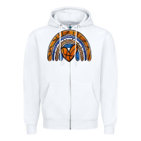 White basketball rainbow Zipper Hoodie - Zillion Design Studio