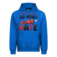 Cobalt you make my heart race valentine's day Urban Hoodie - MaliasSmallBusiness