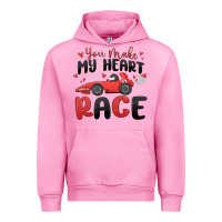 Fuchsia Pink you make my heart race valentine's day Urban Hoodie - MaliasSmallBusiness