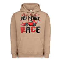 Pigment Burro you make my heart race valentine's day Urban Hoodie - MaliasSmallBusiness