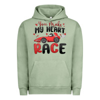 Pigment Oil Green you make my heart race valentine's day Urban Hoodie - MaliasSmallBusiness