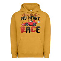Pigment Peanut Butter you make my heart race valentine's day Urban Hoodie - MaliasSmallBusiness