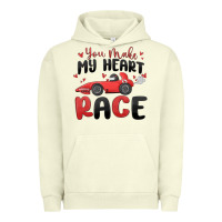 Pigment Pistachio you make my heart race valentine's day Urban Hoodie - MaliasSmallBusiness