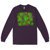 Plum st patricks day shamrock and leopard distressed ba Long Sleeve Tee - RanaPortraitStore