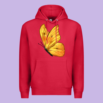 Flying Cloudless Sulphur Butterfly Premium Hoodie Designed By Lillyallendesigns