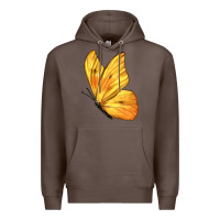 Coffee Flying Cloudless Sulphur Butterfly Premium Hoodie - LillyAllenDesigns