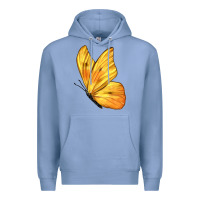 Colony Blue Flying Cloudless Sulphur Butterfly Premium Hoodie - LillyAllenDesigns