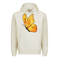Oatmeal Heather Flying Cloudless Sulphur Butterfly Premium Hoodie - LillyAllenDesigns