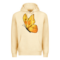 Pina Colada Flying Cloudless Sulphur Butterfly Premium Hoodie - LillyAllenDesigns