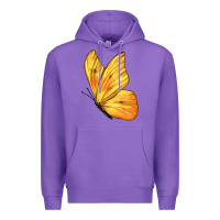 Purple Flying Cloudless Sulphur Butterfly Premium Hoodie - LillyAllenDesigns