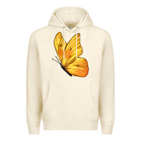 Sandshell Flying Cloudless Sulphur Butterfly Premium Hoodie - LillyAllenDesigns