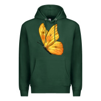 Sports Green Flying Cloudless Sulphur Butterfly Premium Hoodie - LillyAllenDesigns