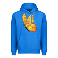 True Royal Flying Cloudless Sulphur Butterfly Premium Hoodie - LillyAllenDesigns