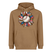 Toasted Coconut baseball sunflower Heavyweight Hoodie - HRA Design Shop